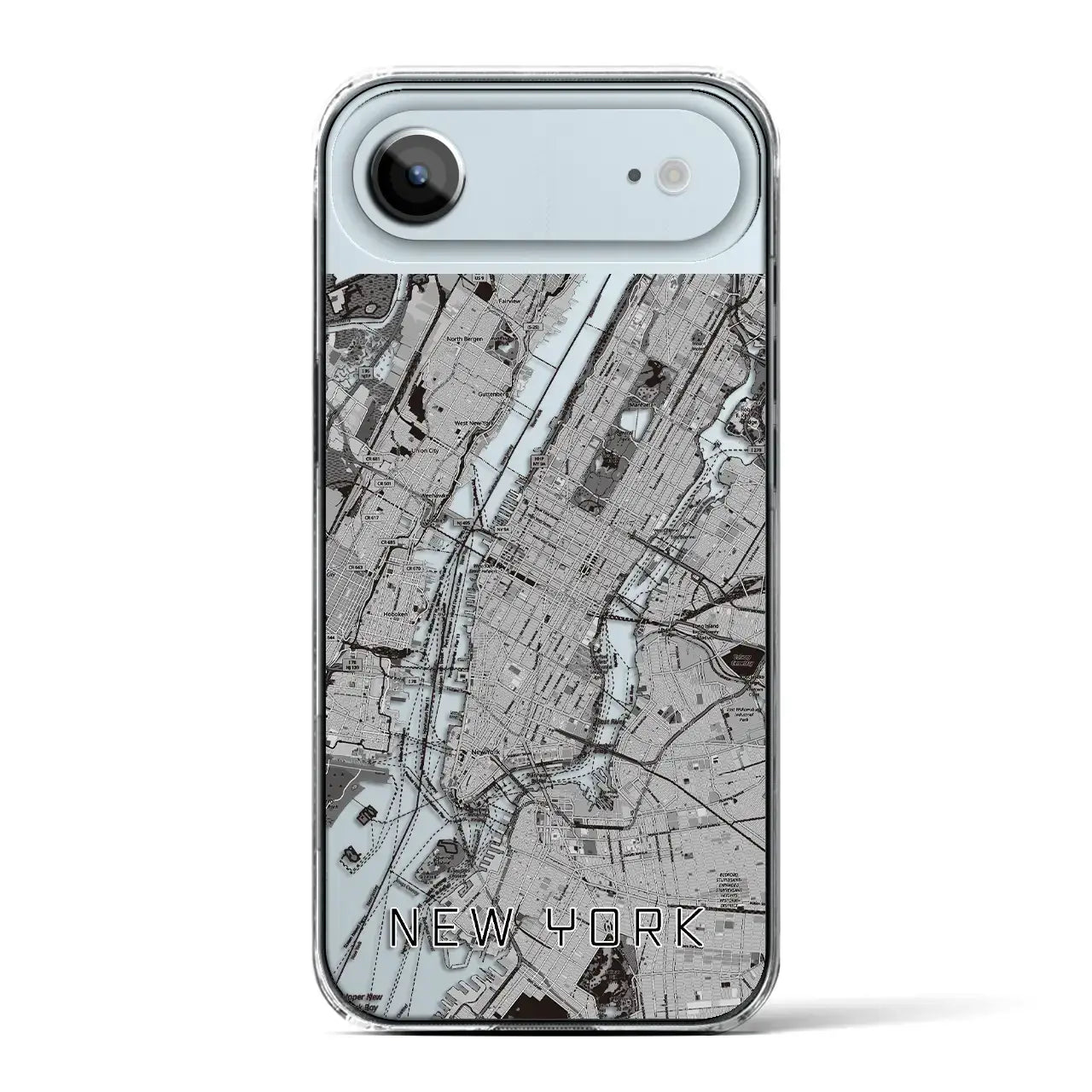【ニューヨーク(アメリカ)】地図柄iPhoneケース(クリアタイプ)