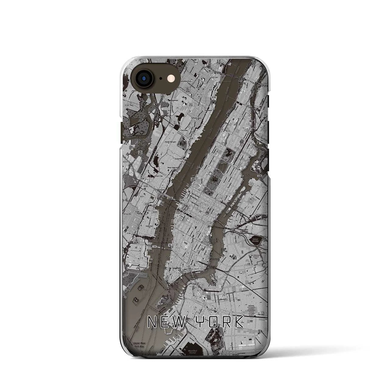 【ニューヨーク(アメリカ)】地図柄iPhoneケース(クリアタイプ)