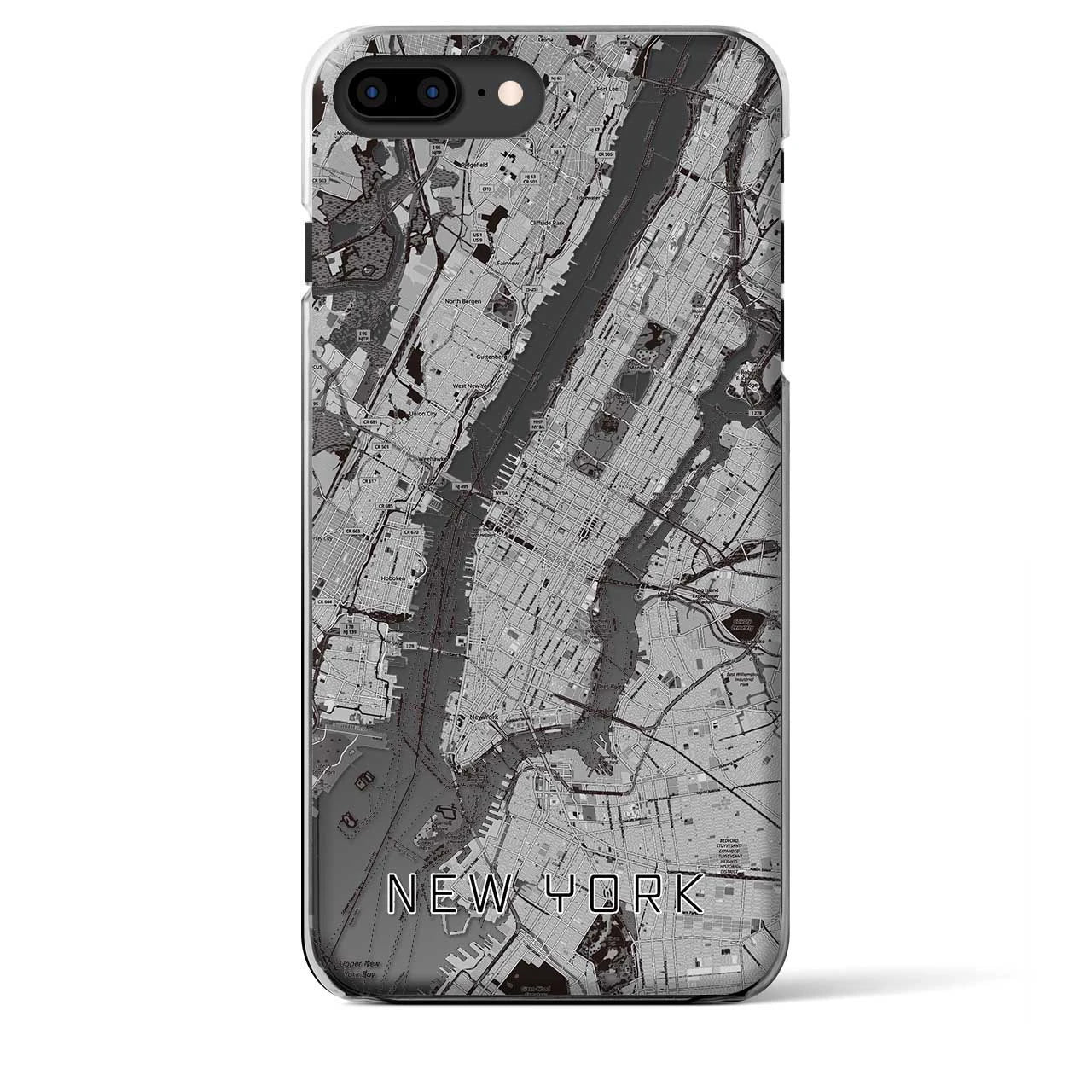 【ニューヨーク(アメリカ)】地図柄iPhoneケース(クリアタイプ)
