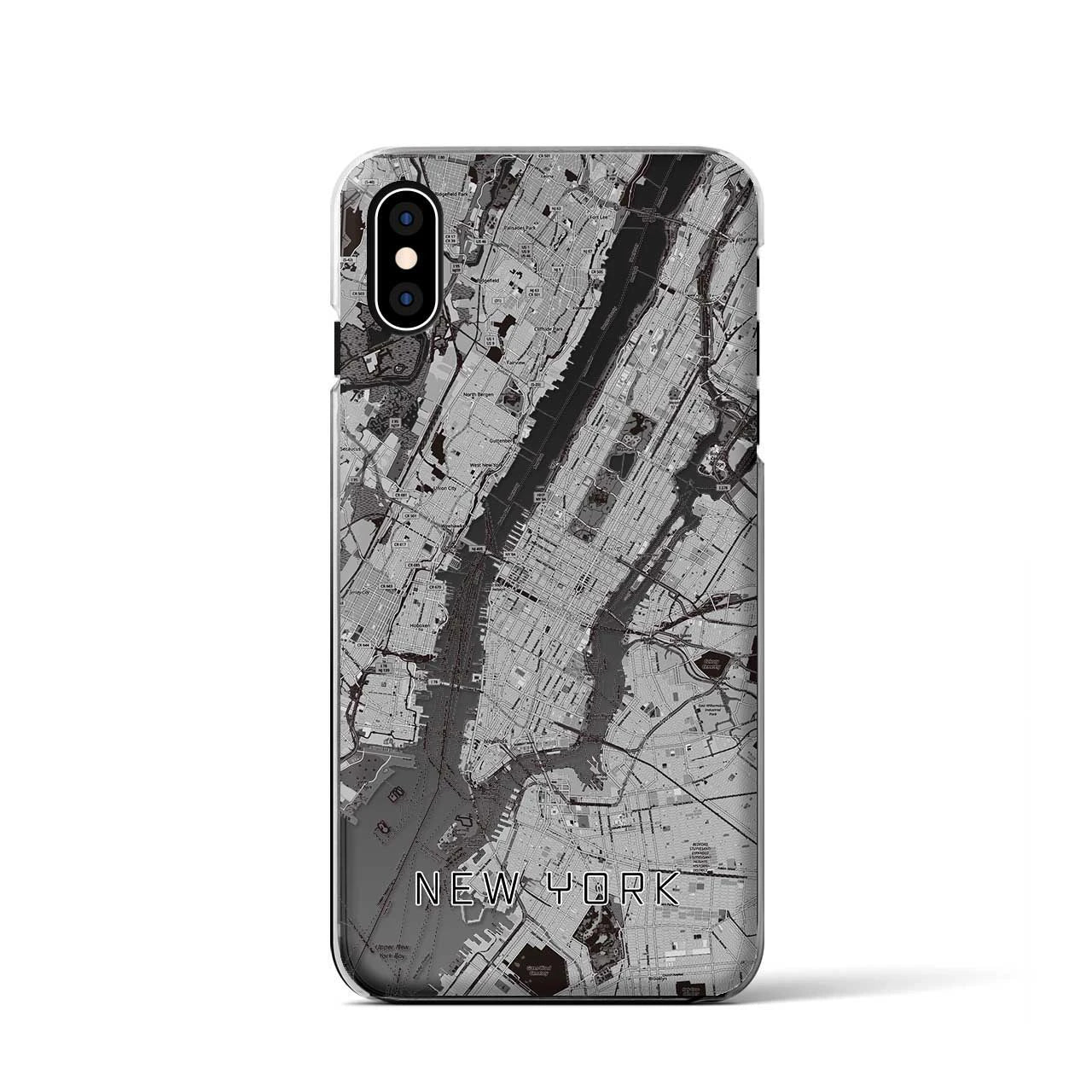 【ニューヨーク(アメリカ)】地図柄iPhoneケース(クリアタイプ)