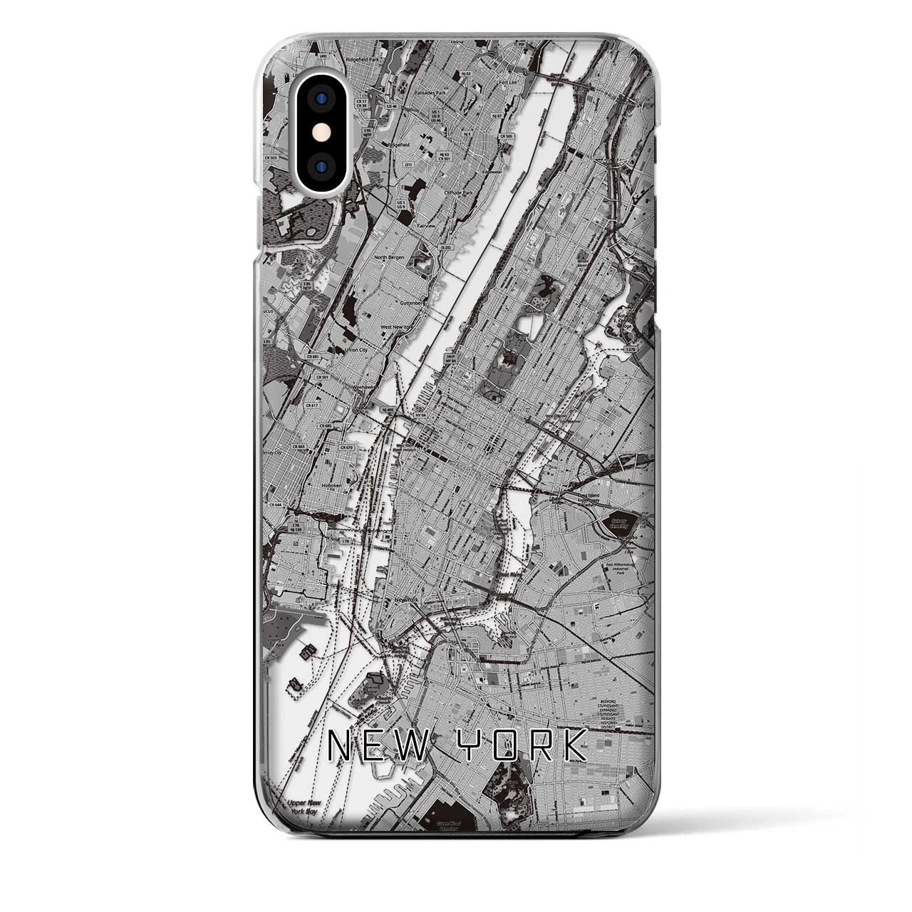 【ニューヨーク(アメリカ)】地図柄iPhoneケース(クリアタイプ)
