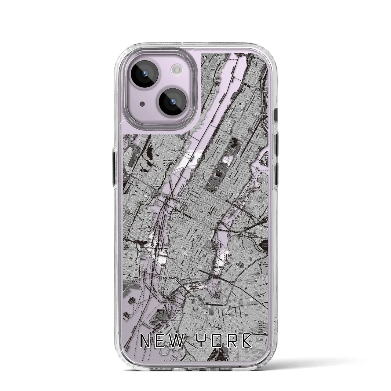 【ニューヨーク(アメリカ)】地図柄iPhoneケース(MagSafeタイプ)