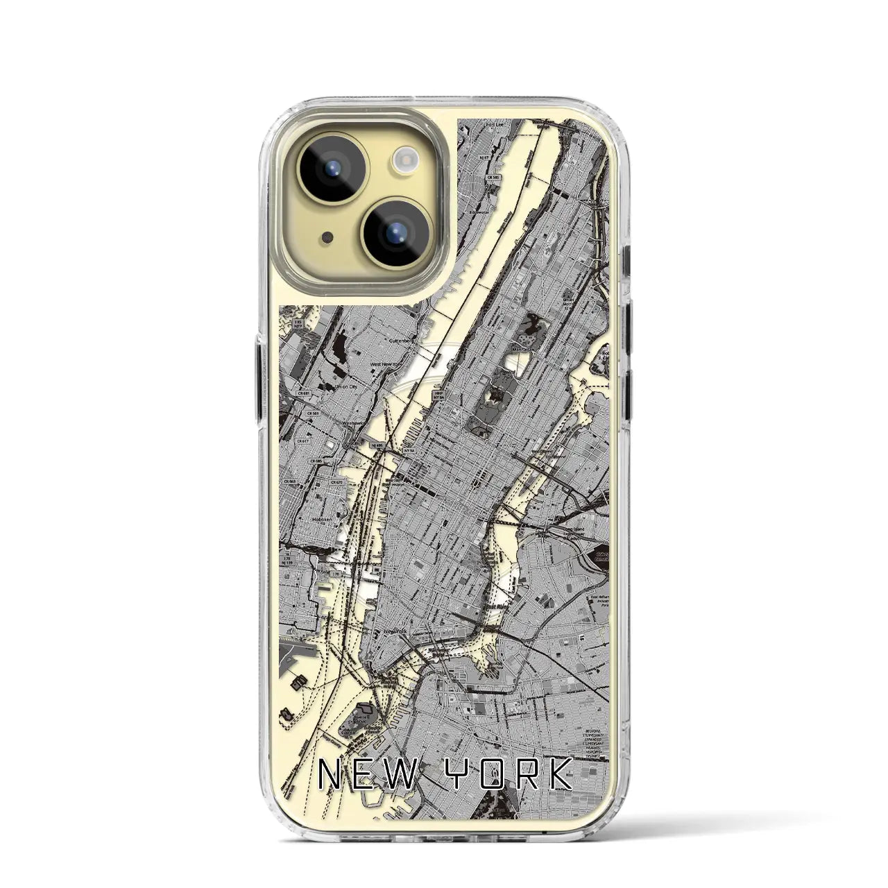 【ニューヨーク(アメリカ)】地図柄iPhoneケース(MagSafeタイプ)