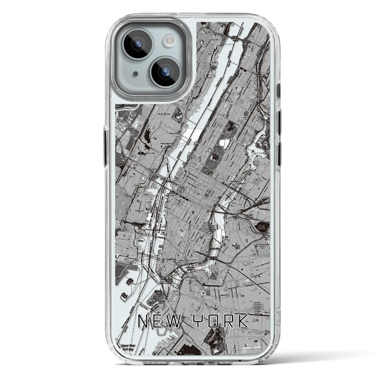 【ニューヨーク(アメリカ)】地図柄iPhoneケース(MagSafeタイプ)