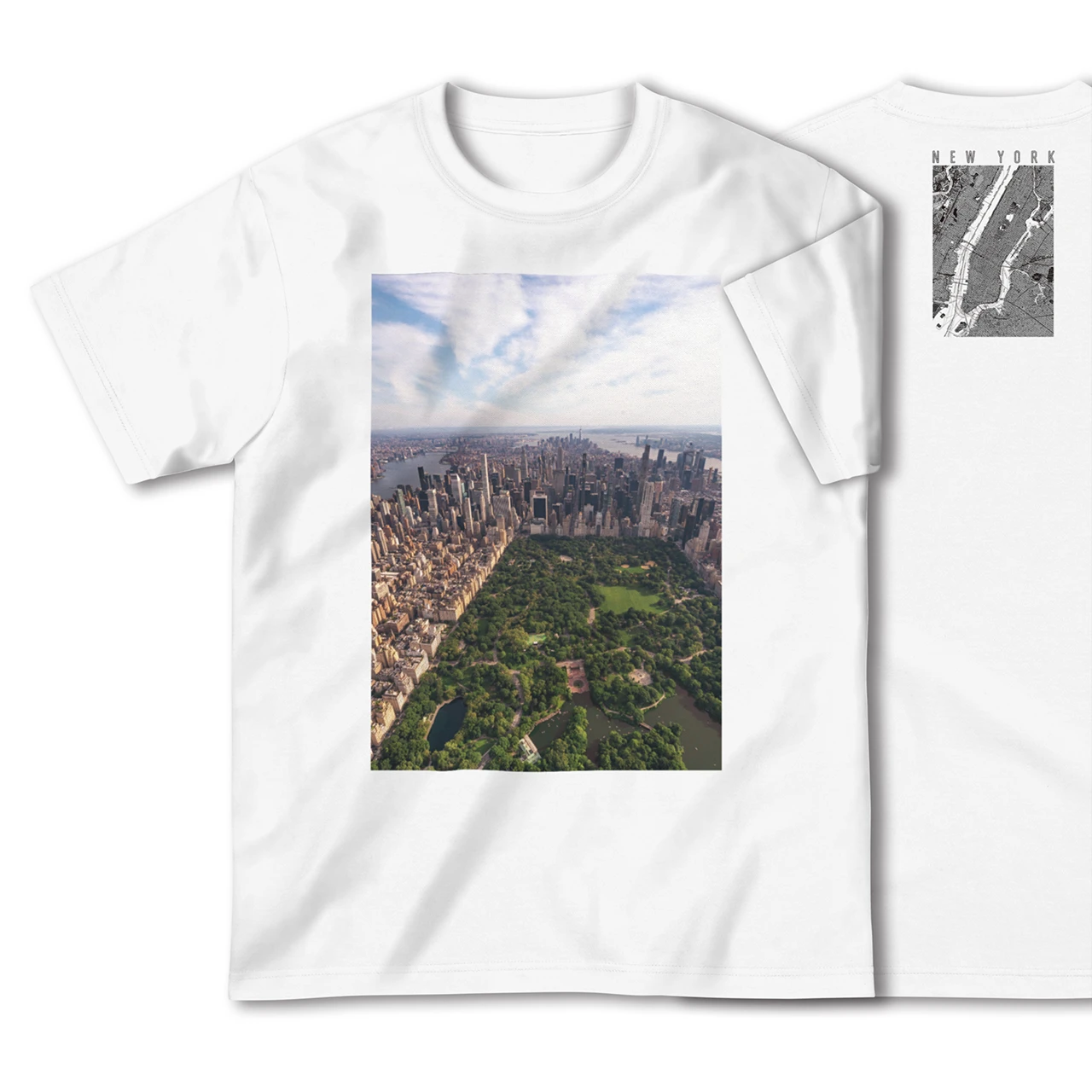 【ニューヨーク(アメリカ)】Map World ハイクオリティTシャツ