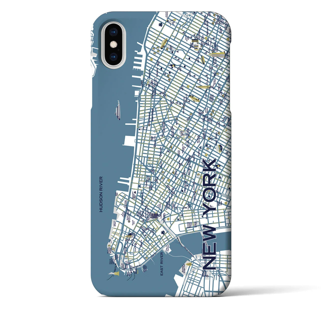 【ニューヨーク】イラストマップiPhoneケース(バックカバータイプ)