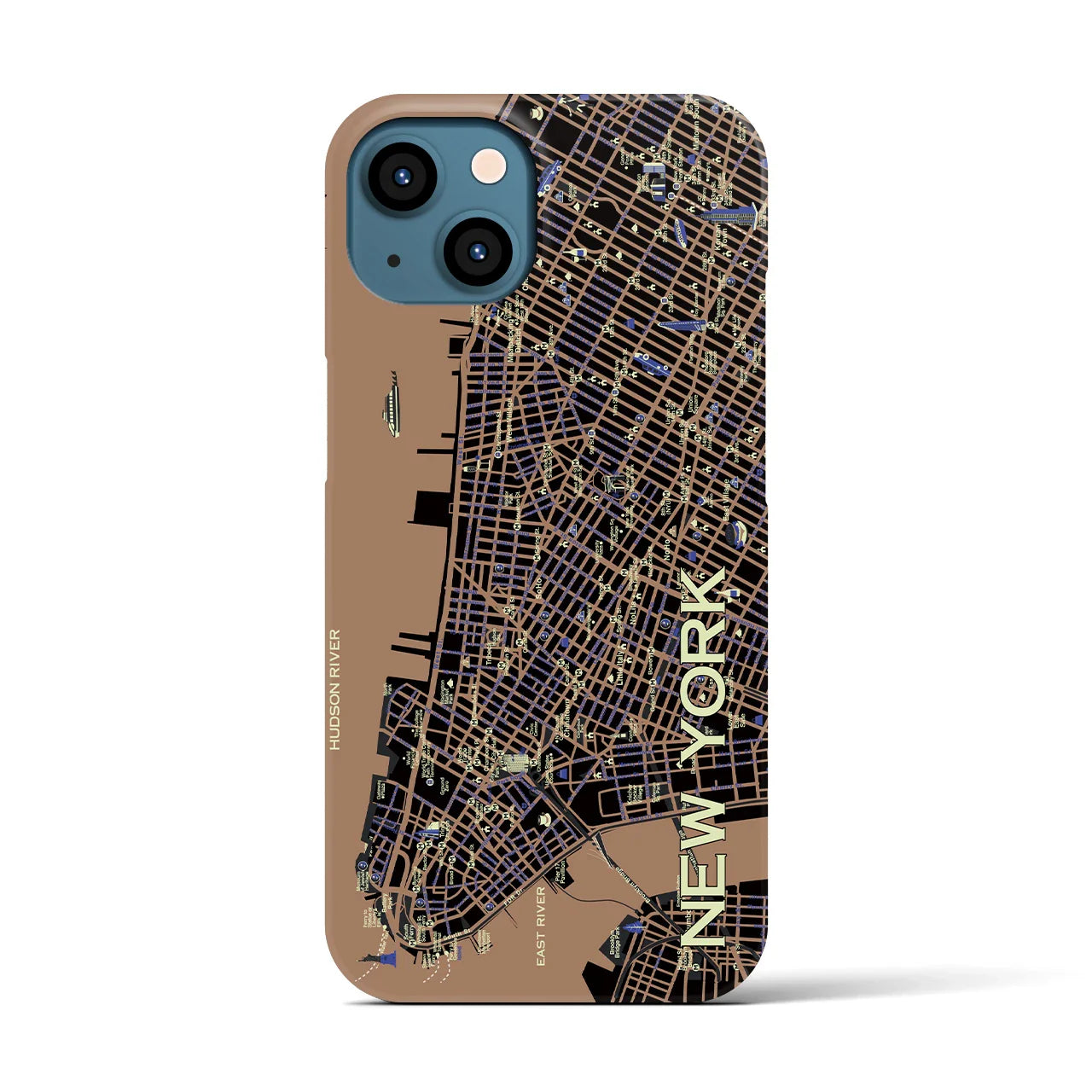 【ニューヨーク】イラストマップiPhoneケース(バックカバータイプ)