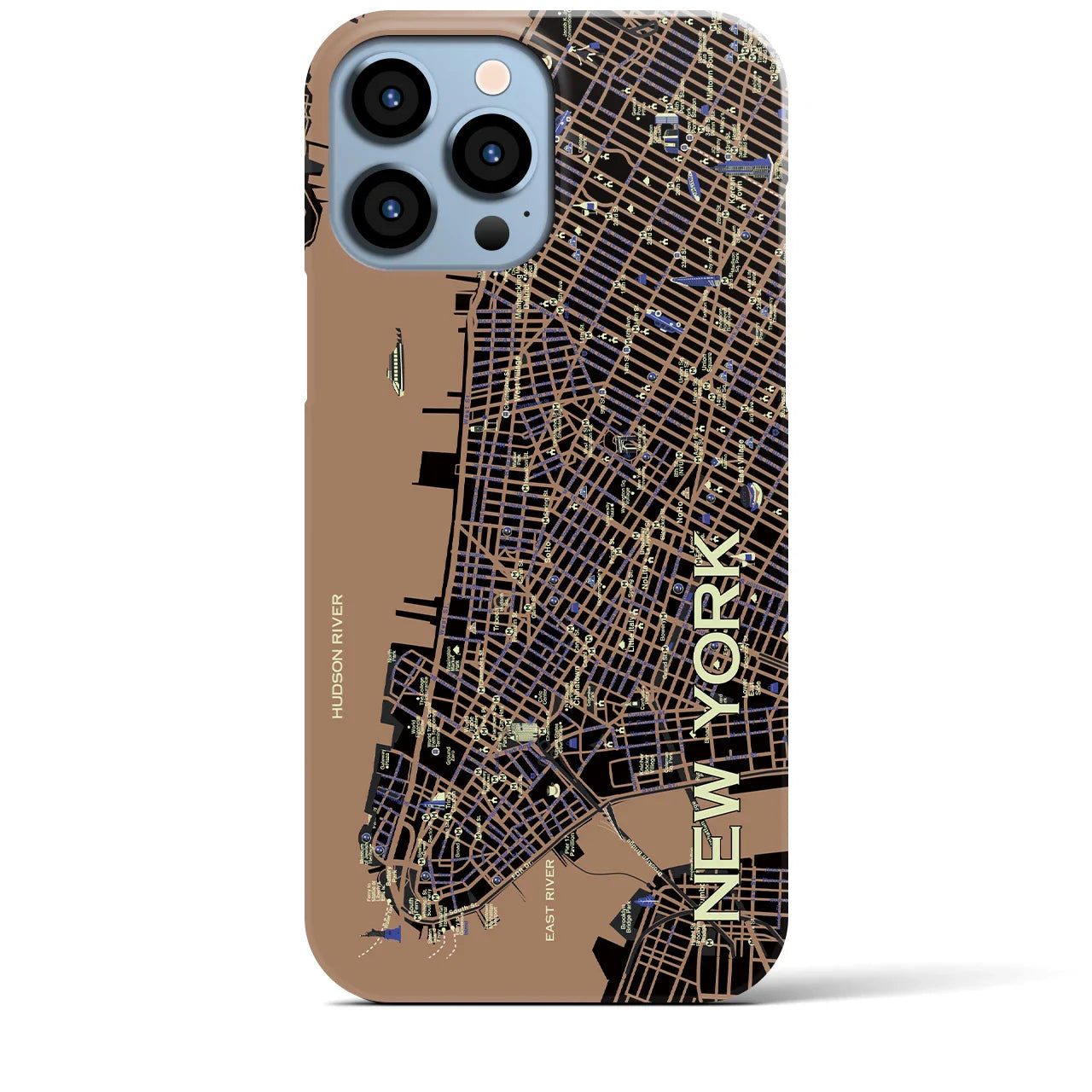 【ニューヨーク】イラストマップiPhoneケース(バックカバータイプ)