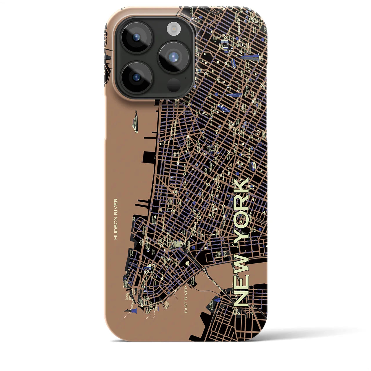 【ニューヨーク】イラストマップiPhoneケース(バックカバータイプ)