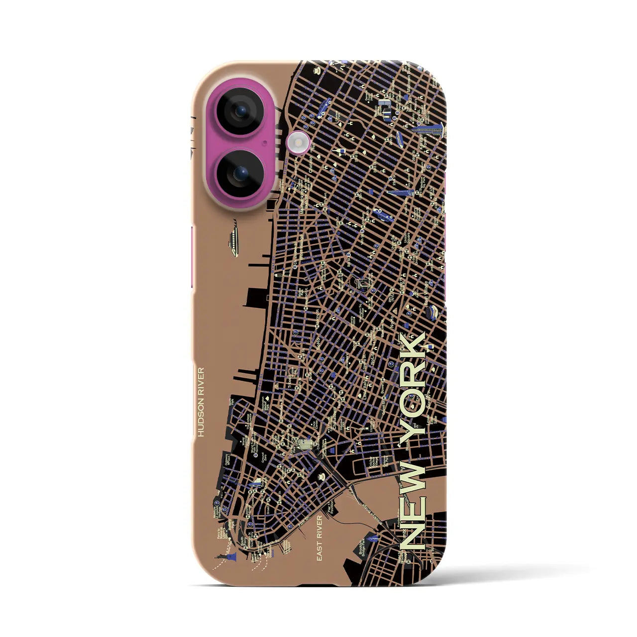 【ニューヨーク】イラストマップiPhoneケース(バックカバータイプ)