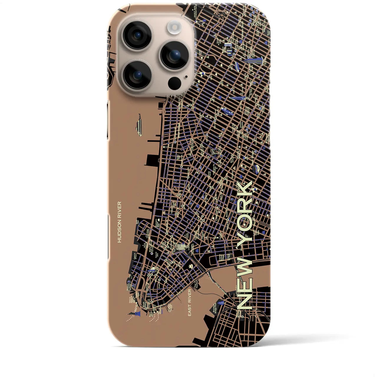 【ニューヨーク】イラストマップiPhoneケース(バックカバータイプ)