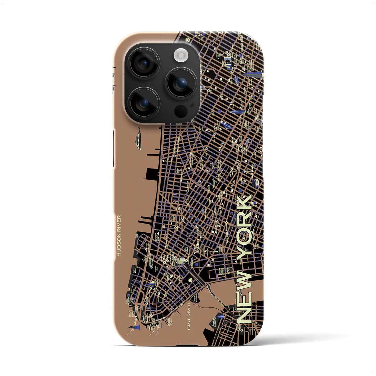 【ニューヨーク】イラストマップiPhoneケース(バックカバータイプ)