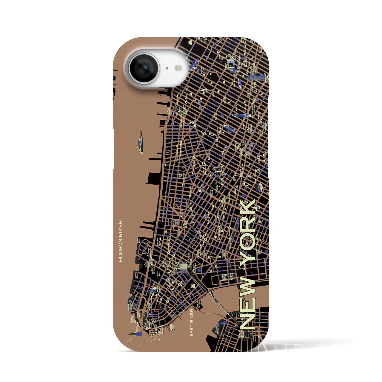 【ニューヨーク】イラストマップiPhoneケース(バックカバータイプ)