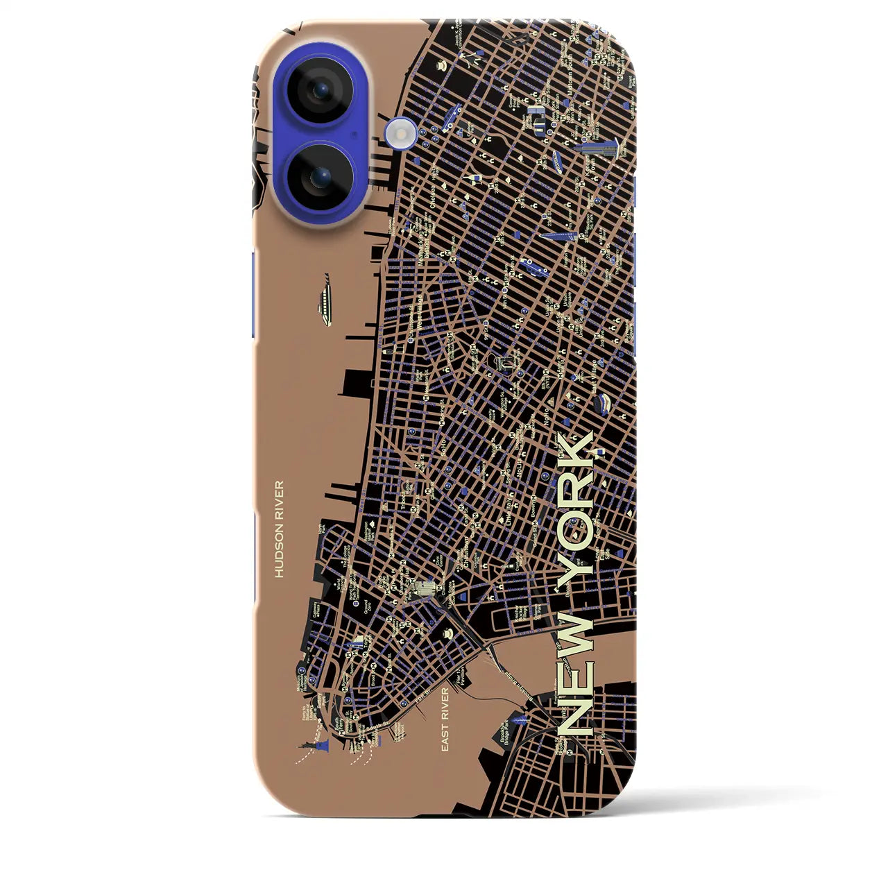 【ニューヨーク】イラストマップiPhoneケース(バックカバータイプ)