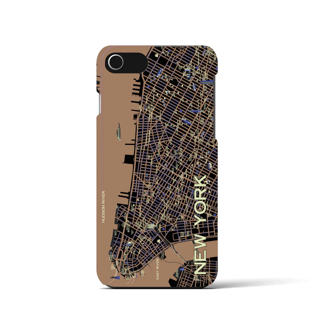 【ニューヨーク】イラストマップiPhoneケース(バックカバータイプ)