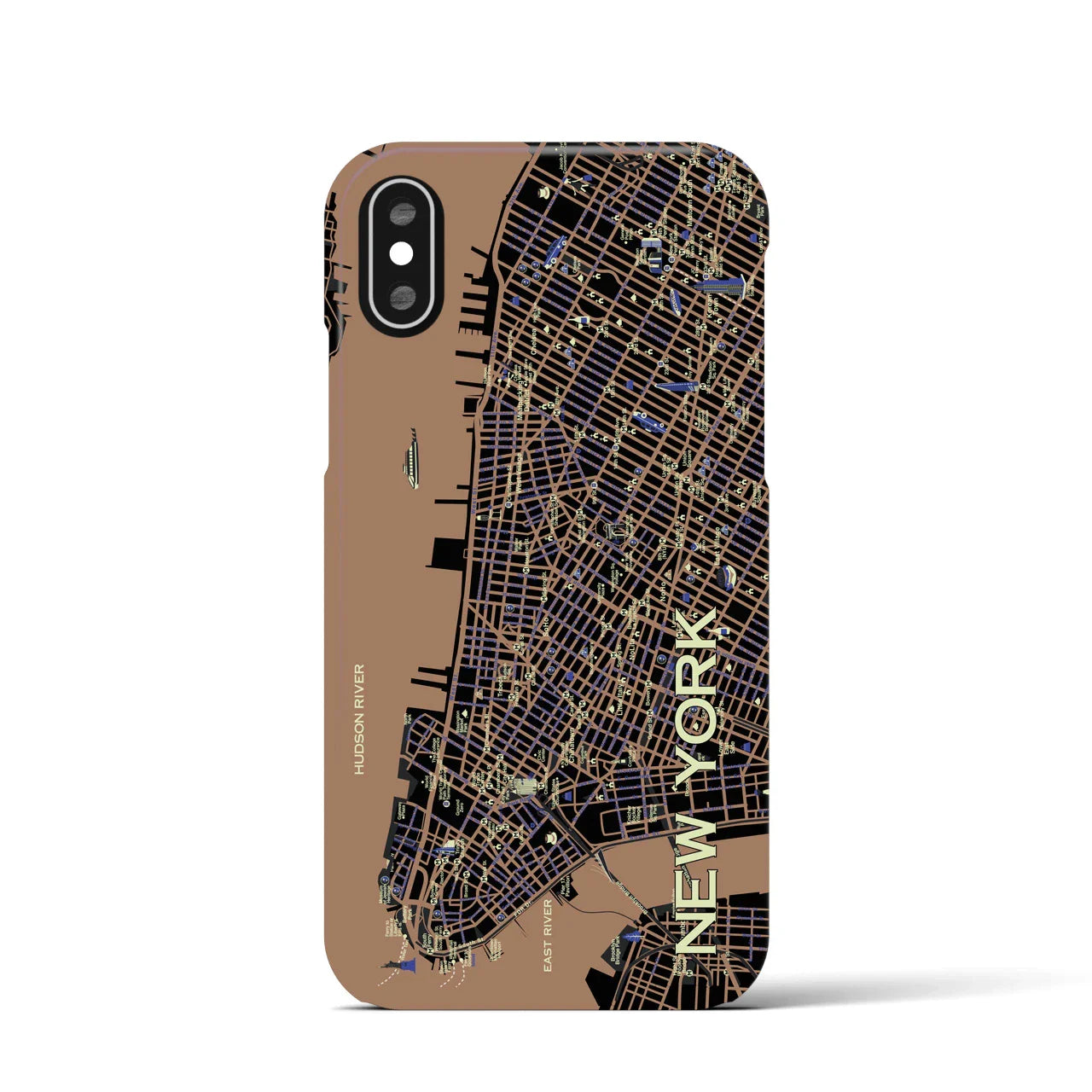 【ニューヨーク】イラストマップiPhoneケース(バックカバータイプ)