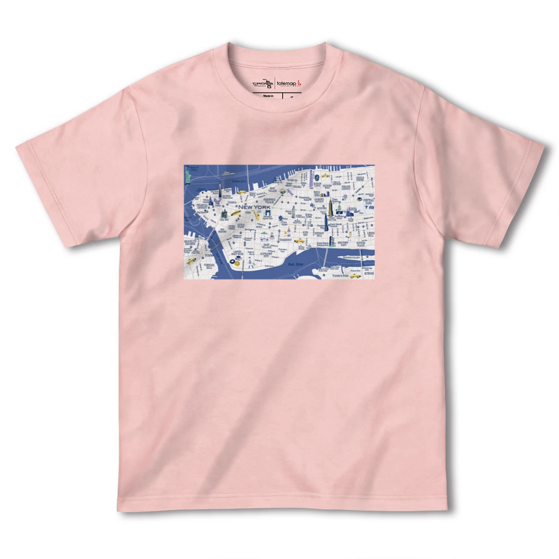 【ニューヨーク(アメリカ)】イラストマップTシャツ