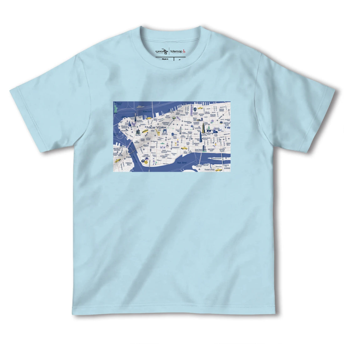 【ニューヨーク(アメリカ)】イラストマップTシャツ