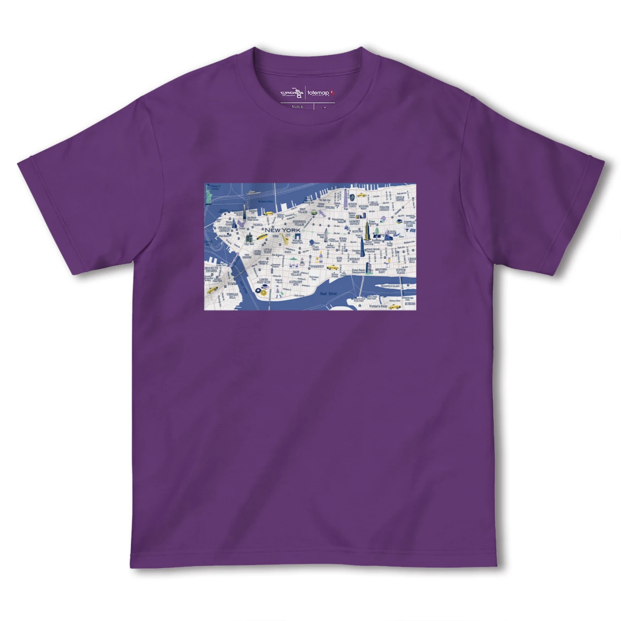 【ニューヨーク(アメリカ)】イラストマップTシャツ