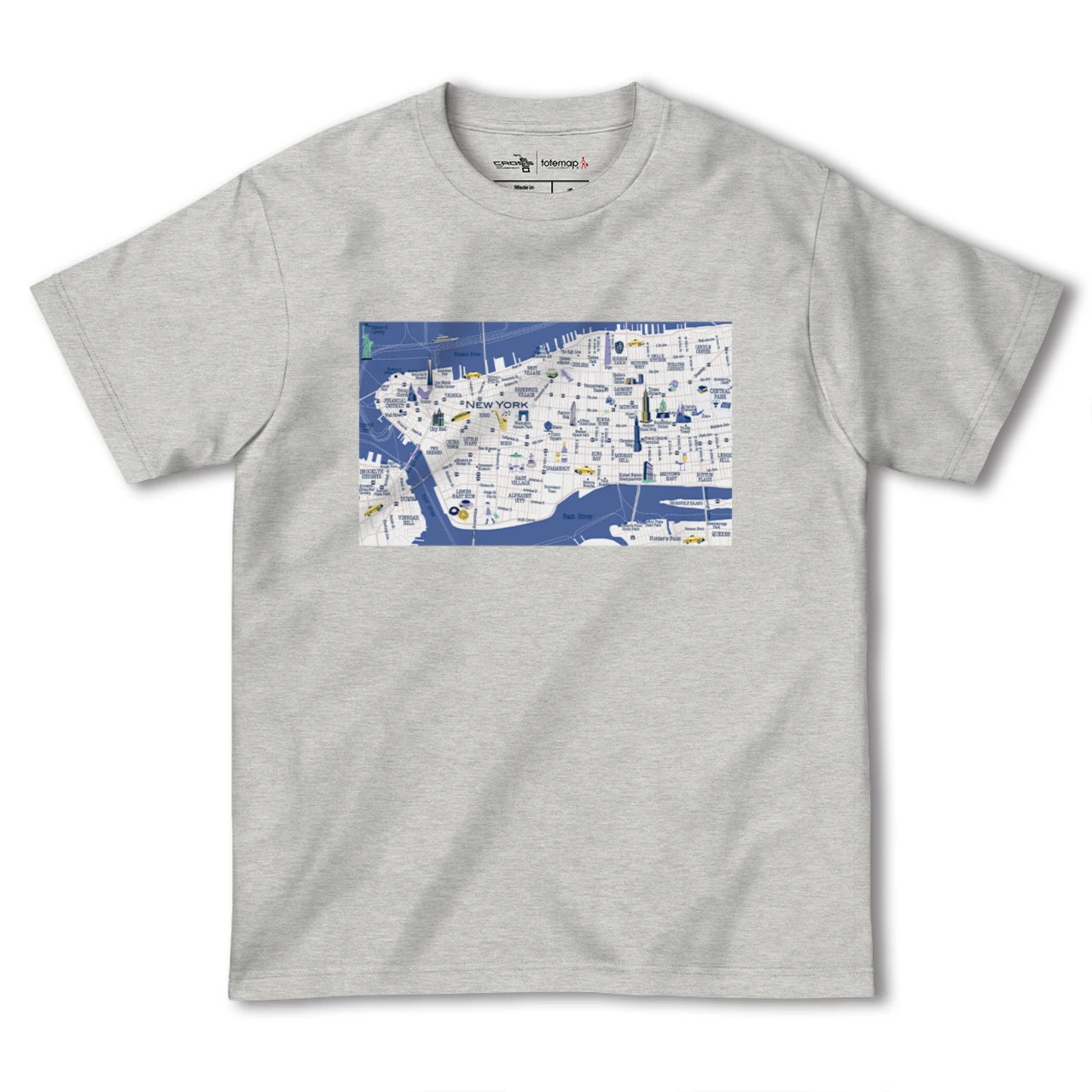 【ニューヨーク(アメリカ)】イラストマップTシャツ