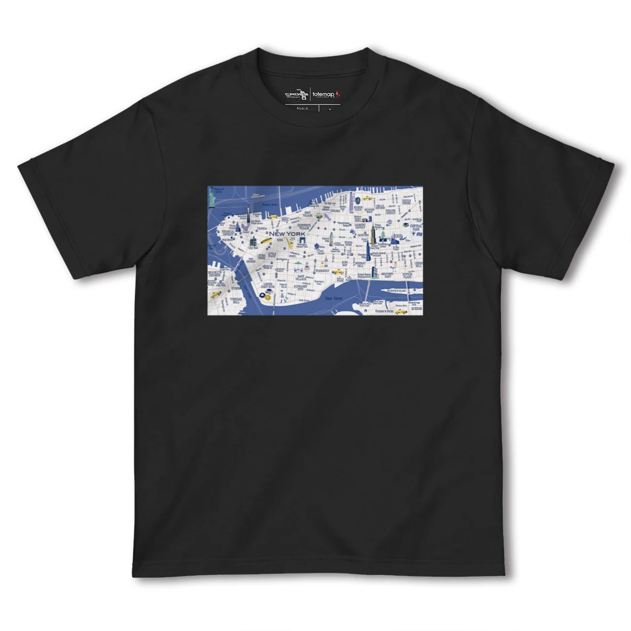 【ニューヨーク(アメリカ)】イラストマップTシャツ