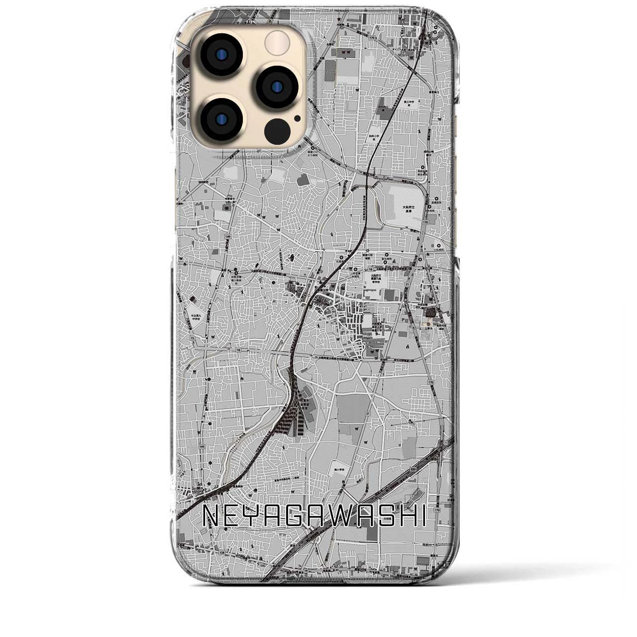 【寝屋川市(大阪府)】地図柄iPhoneケース(クリアタイプ)