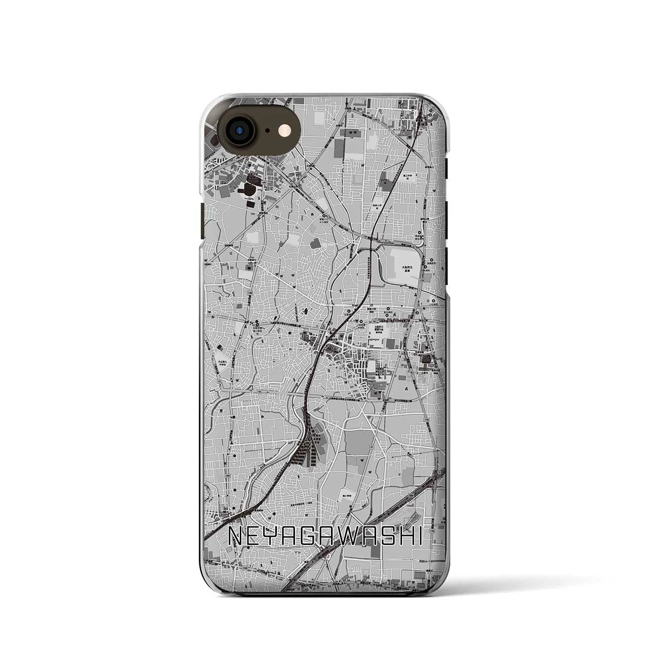 【寝屋川市(大阪府)】地図柄iPhoneケース(クリアタイプ)