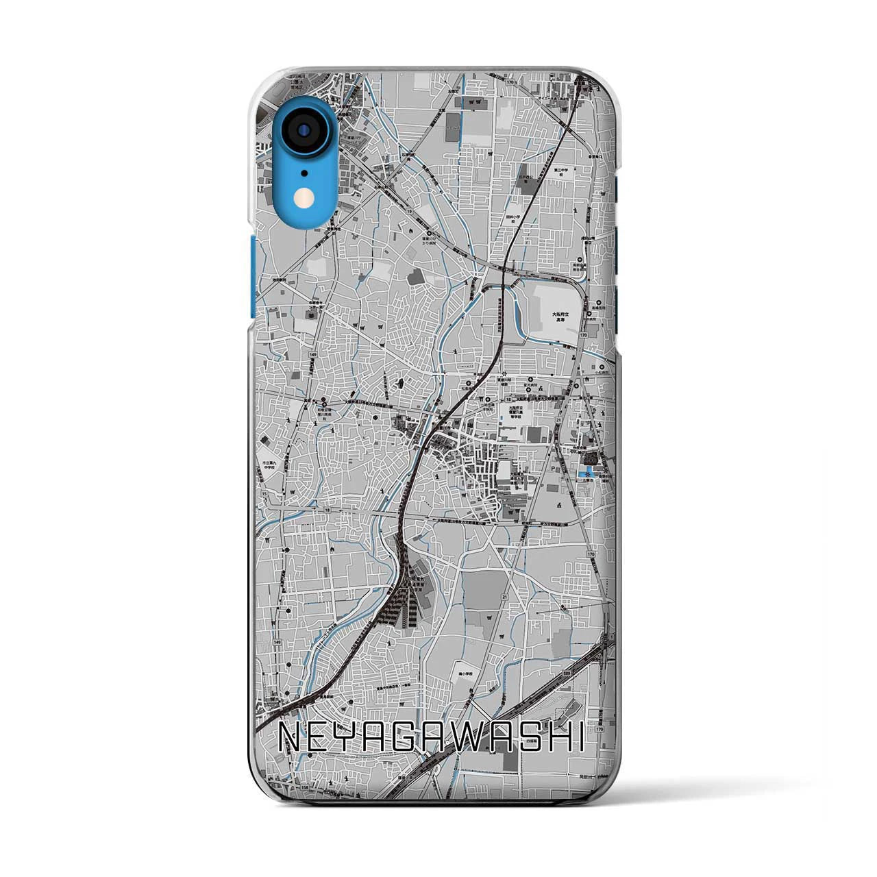 【寝屋川市(大阪府)】地図柄iPhoneケース(クリアタイプ)