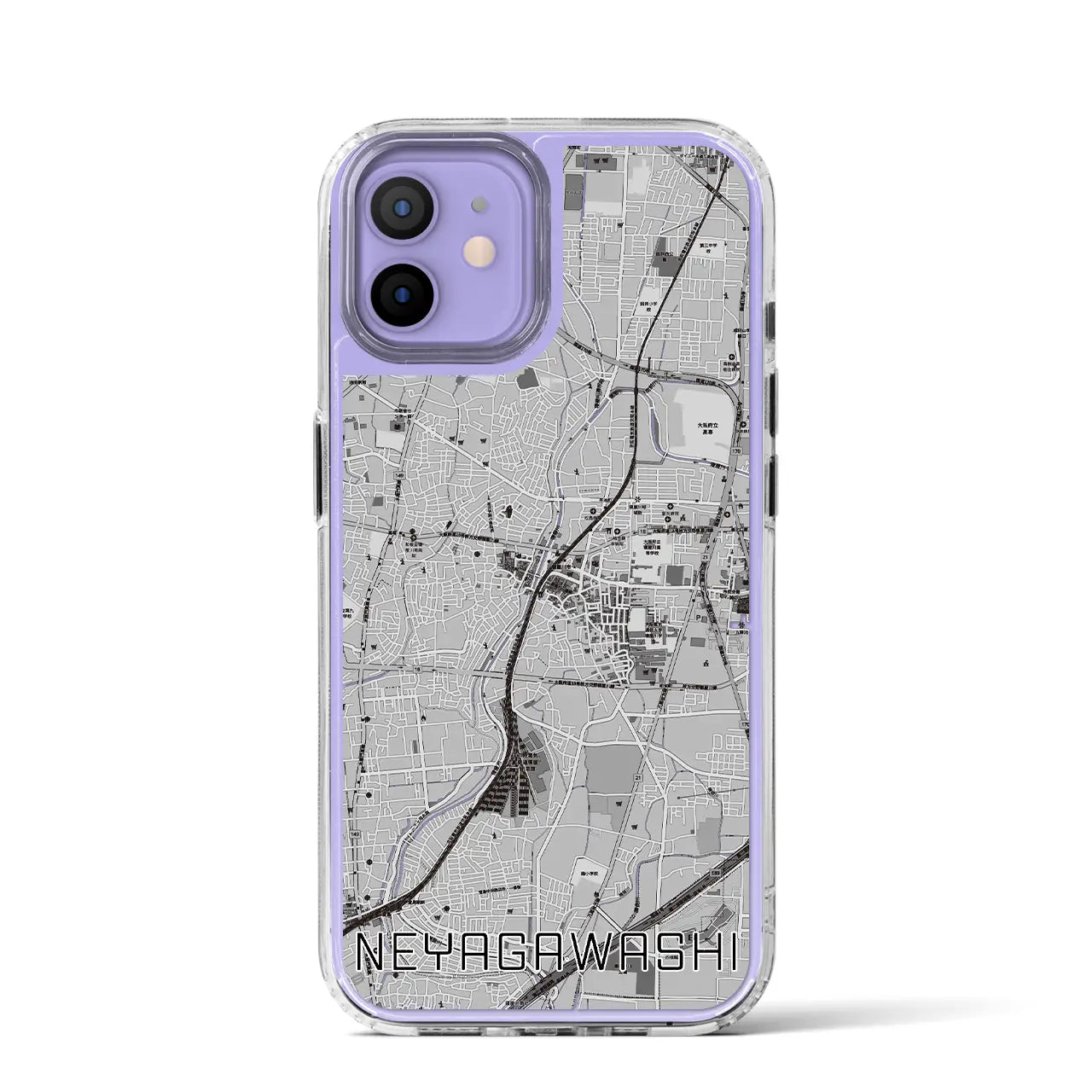 【寝屋川市(大阪府)】地図柄iPhoneケース(MagSafeタイプ)