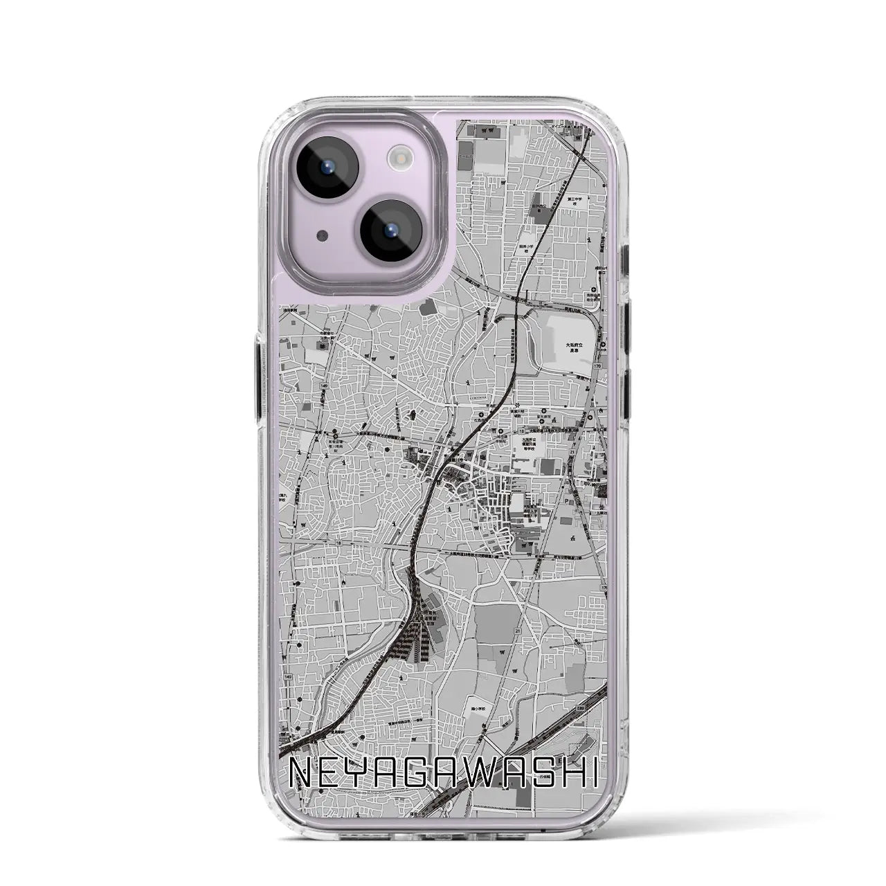 【寝屋川市(大阪府)】地図柄iPhoneケース(MagSafeタイプ)