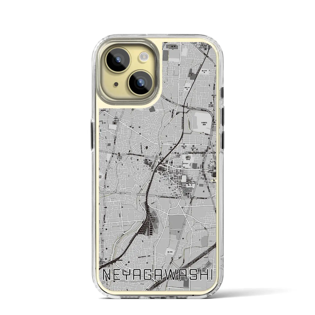 【寝屋川市(大阪府)】地図柄iPhoneケース(MagSafeタイプ)