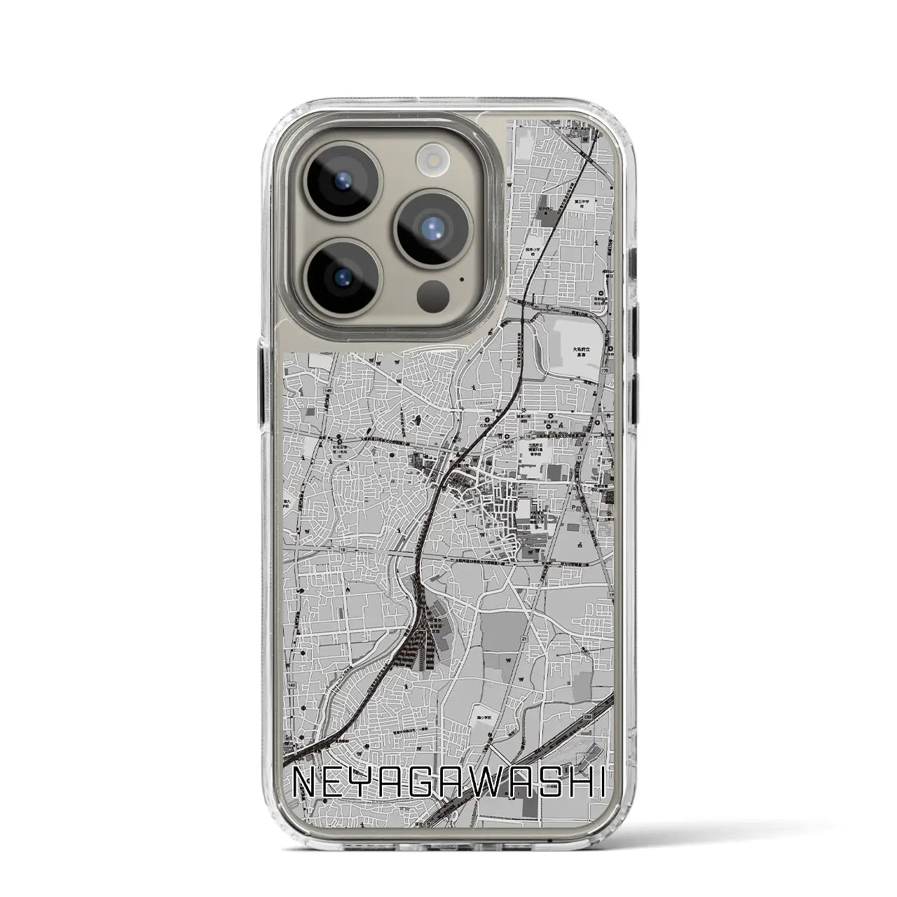 【寝屋川市(大阪府)】地図柄iPhoneケース(MagSafeタイプ)