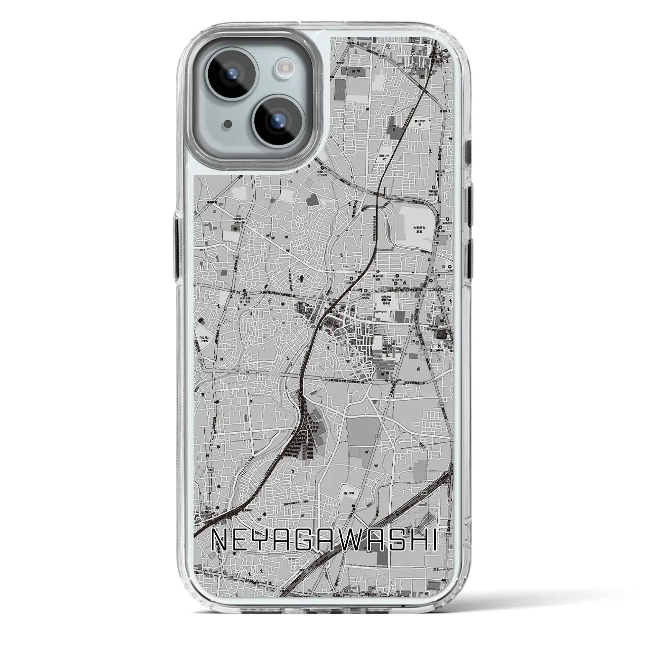 【寝屋川市(大阪府)】地図柄iPhoneケース(MagSafeタイプ)