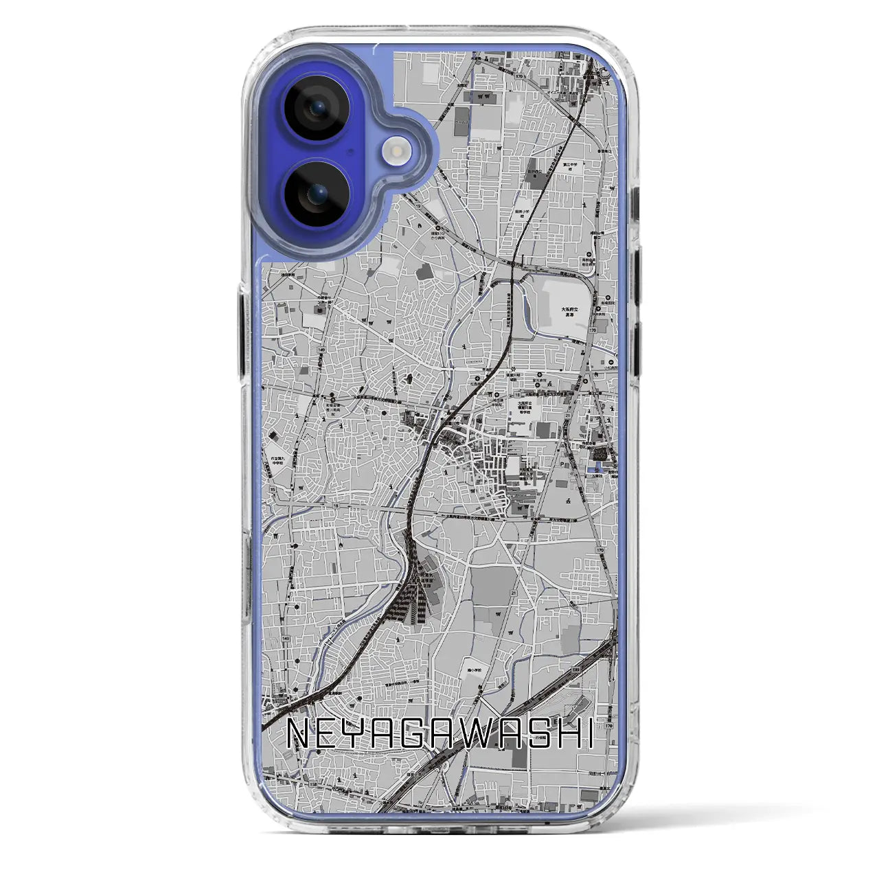 【寝屋川市(大阪府)】地図柄iPhoneケース(MagSafeタイプ)