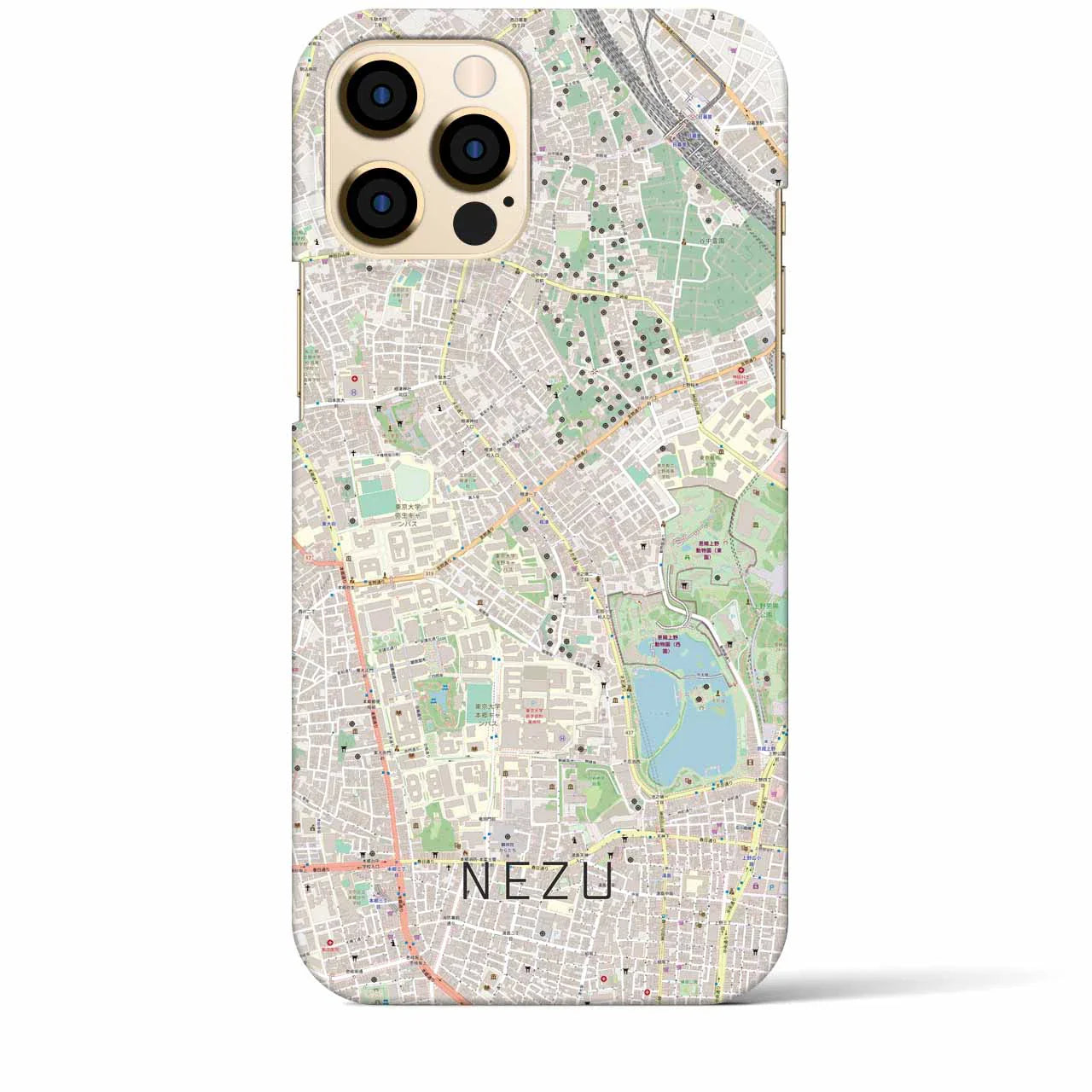 【根津(東京都)】地図柄iPhoneケース(バックカバータイプ)