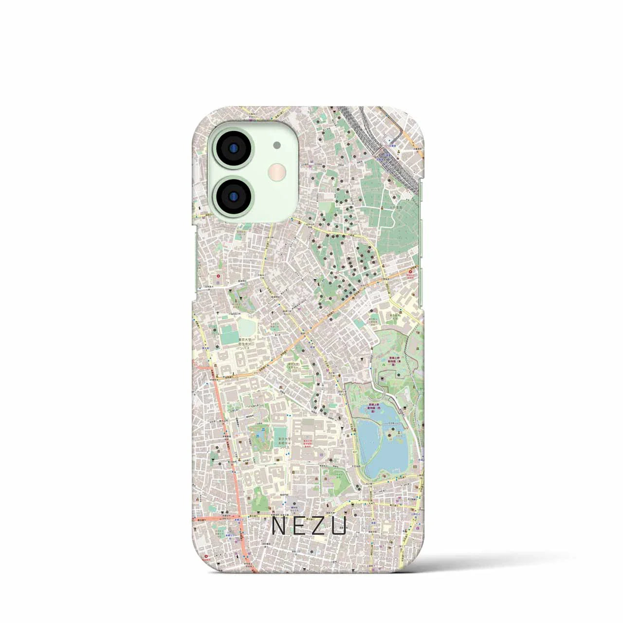 【根津(東京都)】地図柄iPhoneケース(バックカバータイプ)