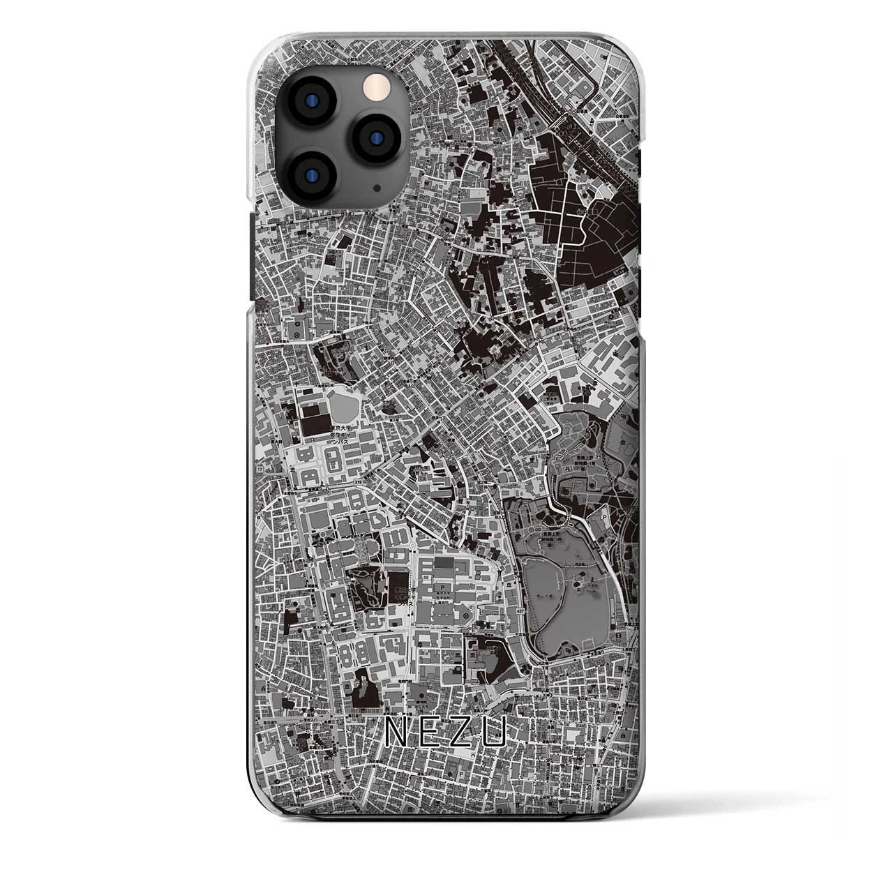 【根津(東京都)】地図柄iPhoneケース(クリアタイプ)