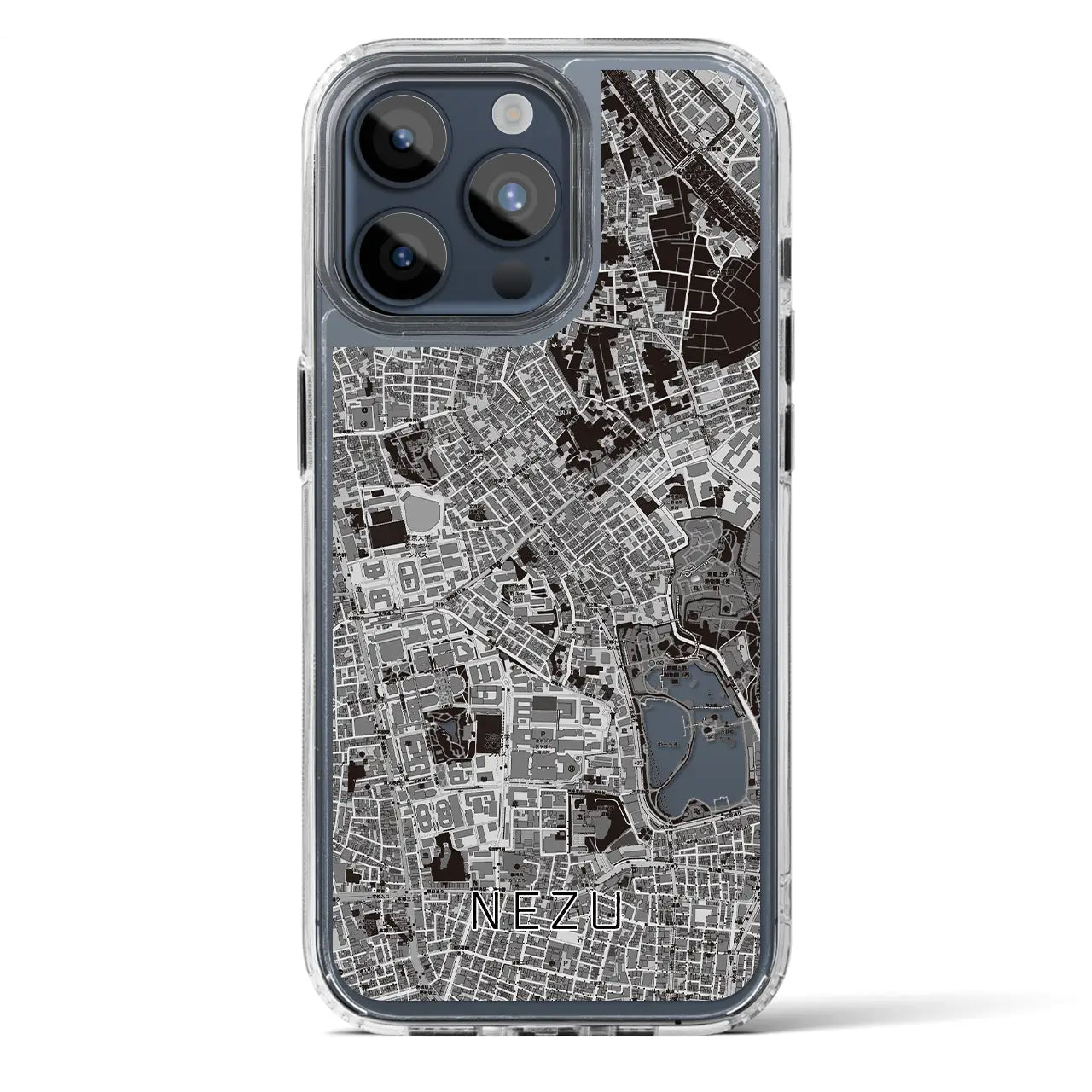 【根津(東京都)】地図柄iPhoneケース(MagSafeタイプ)
