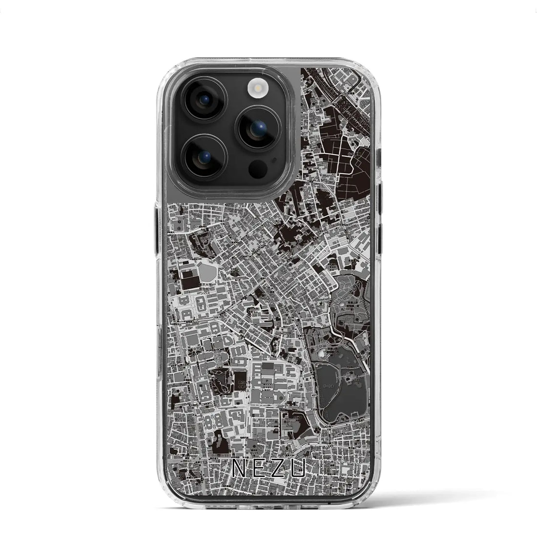 【根津(東京都)】地図柄iPhoneケース(MagSafeタイプ)