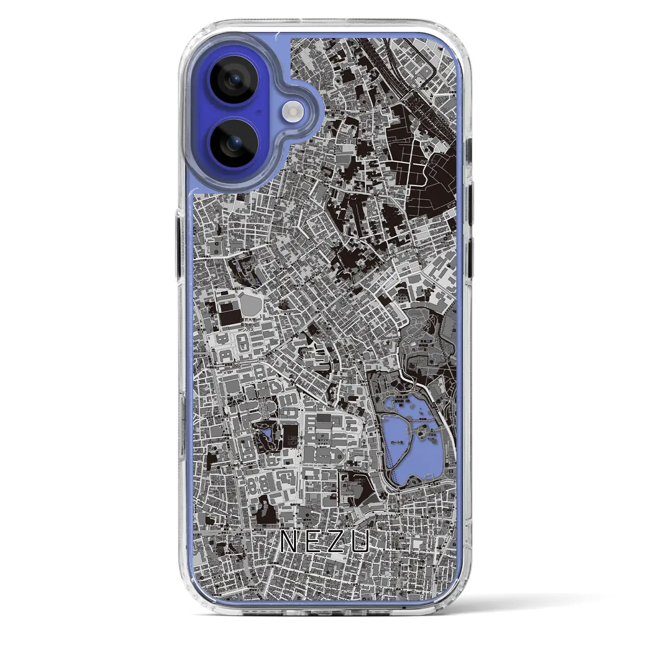 【根津(東京都)】地図柄iPhoneケース(MagSafeタイプ)