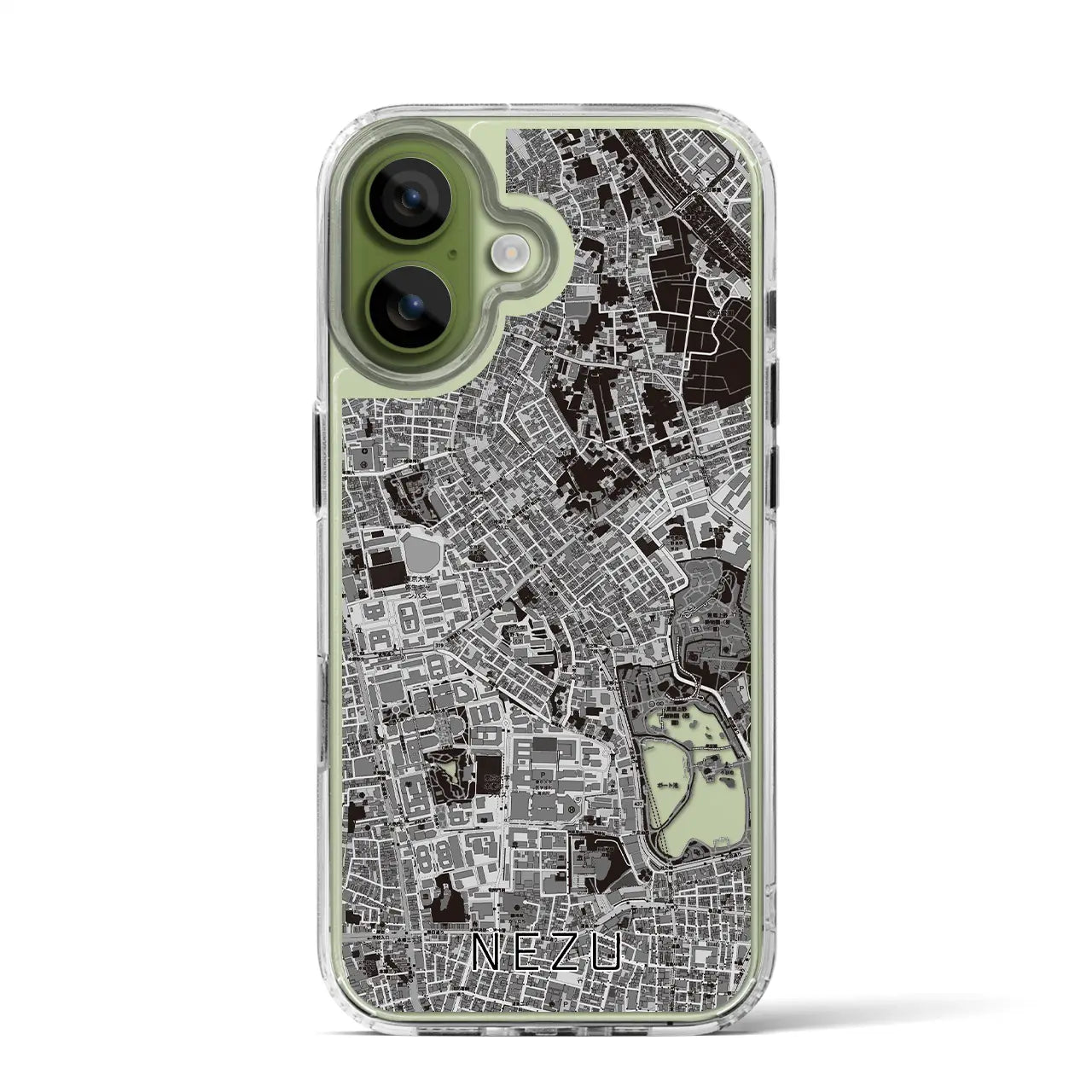 【根津(東京都)】地図柄iPhoneケース(MagSafeタイプ)