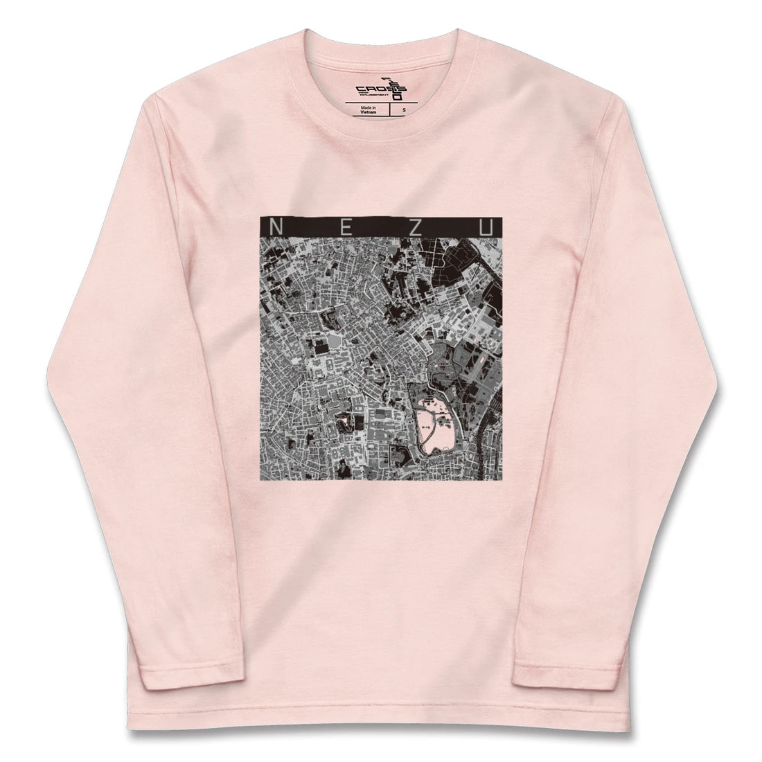 【根津(東京都)】地図柄ロングスリーブTシャツ