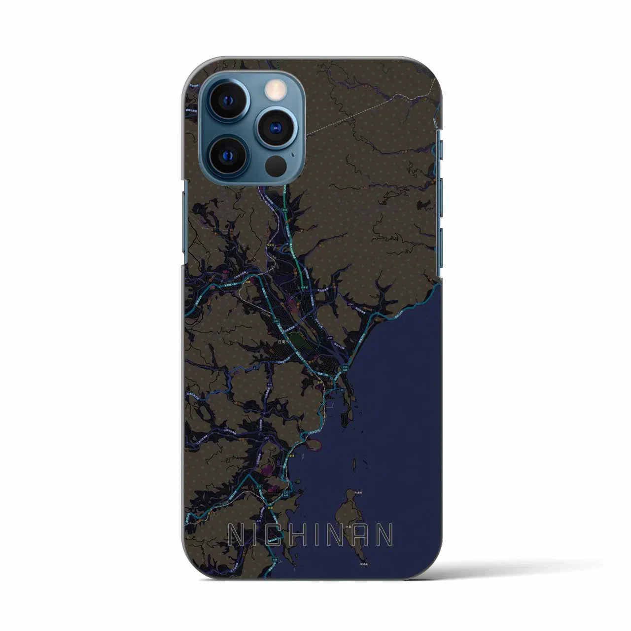 【日南(宮崎県)】地図柄iPhoneケース(バックカバータイプ)