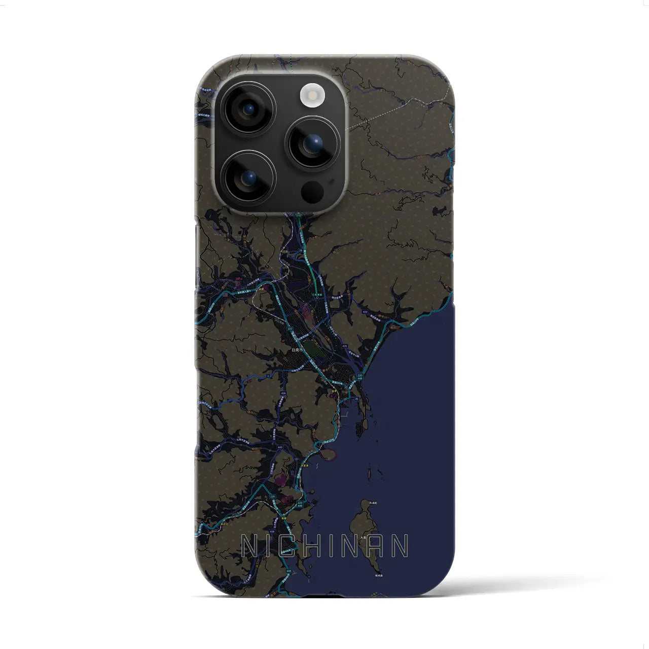 【日南(宮崎県)】地図柄iPhoneケース(バックカバータイプ)