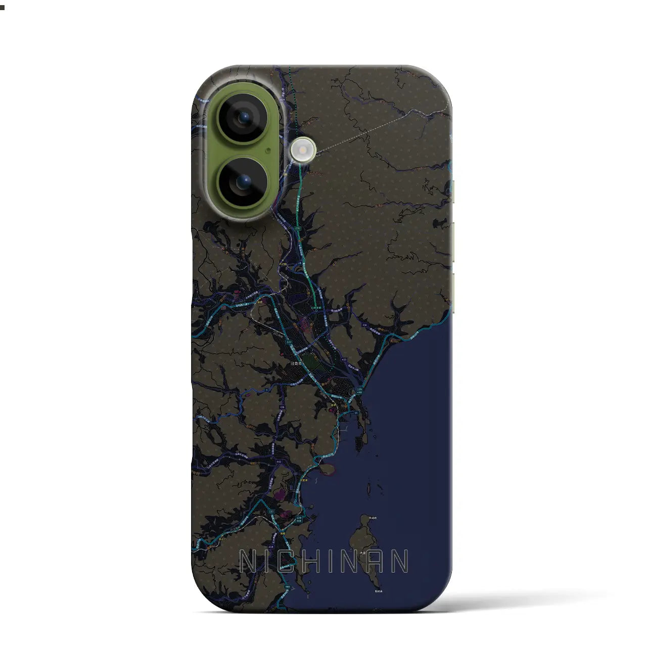 【日南(宮崎県)】地図柄iPhoneケース(バックカバータイプ)