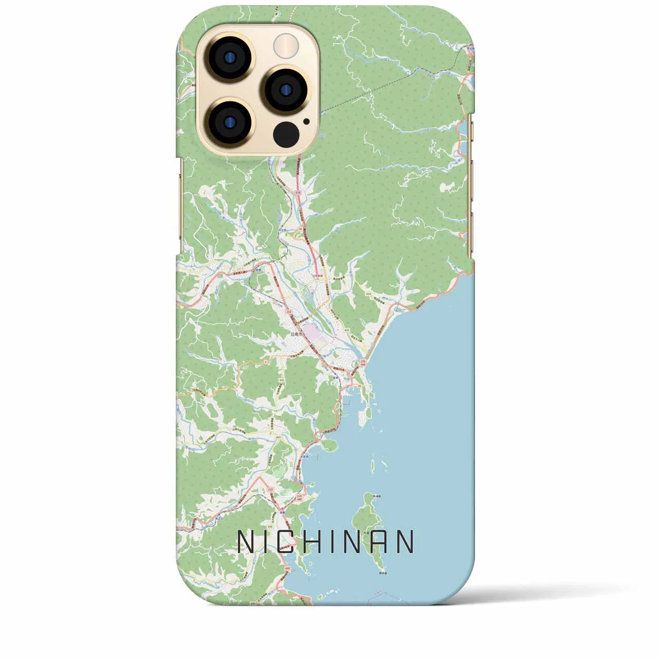 【日南(宮崎県)】地図柄iPhoneケース(バックカバータイプ)