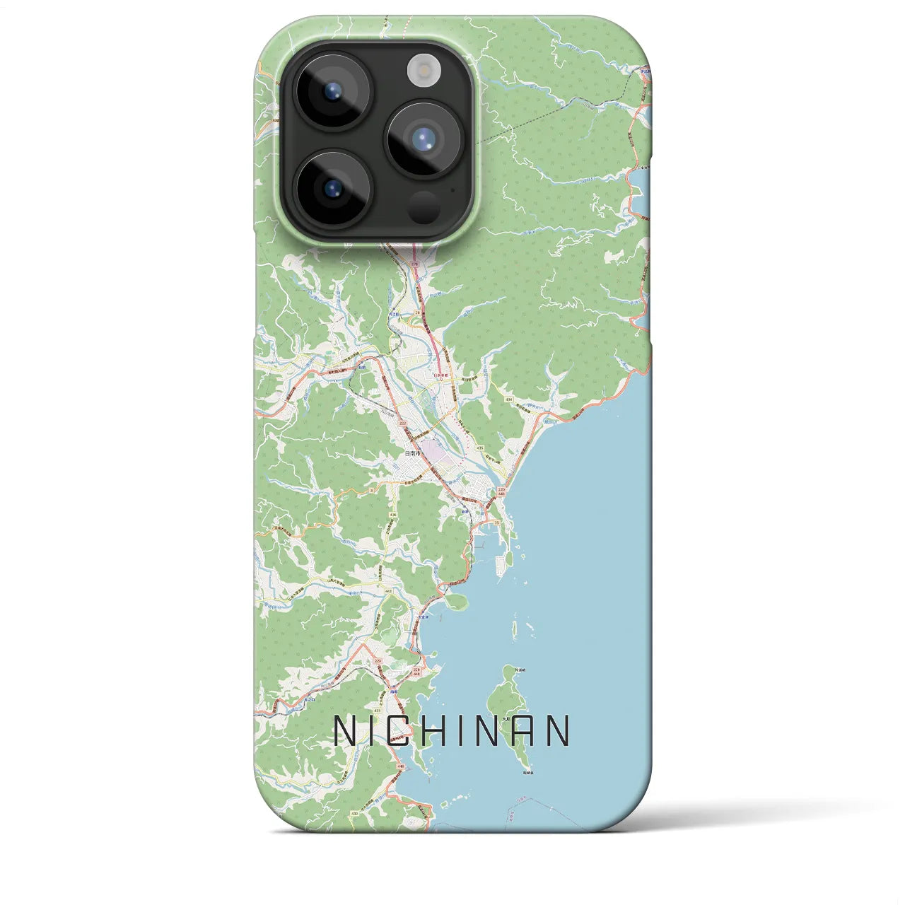【日南(宮崎県)】地図柄iPhoneケース(バックカバータイプ)