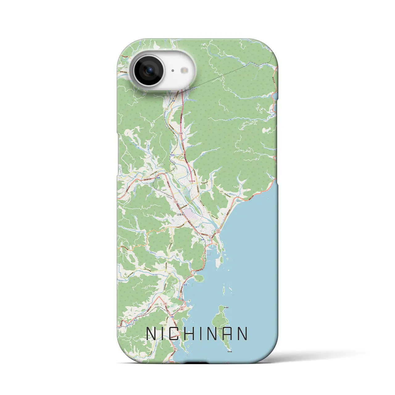 【日南(宮崎県)】地図柄iPhoneケース(バックカバータイプ)