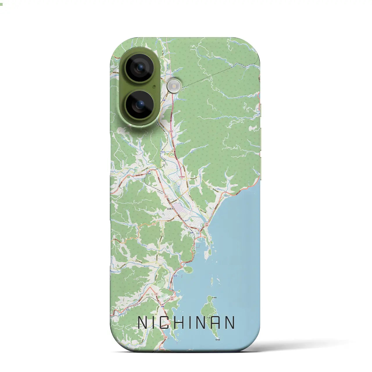 【日南(宮崎県)】地図柄iPhoneケース(バックカバータイプ)