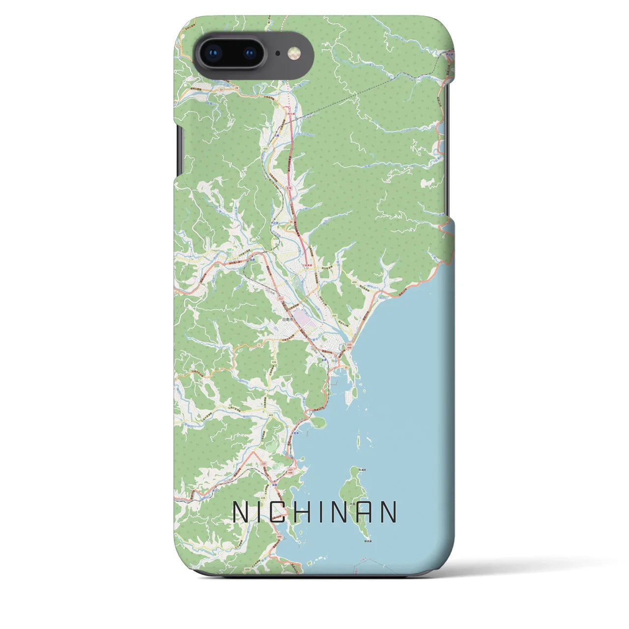 【日南(宮崎県)】地図柄iPhoneケース(バックカバータイプ)